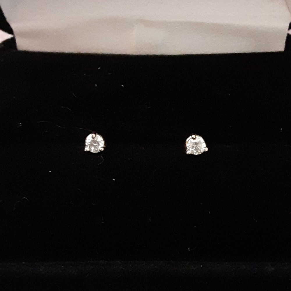 Genuine Diamond stud earrings